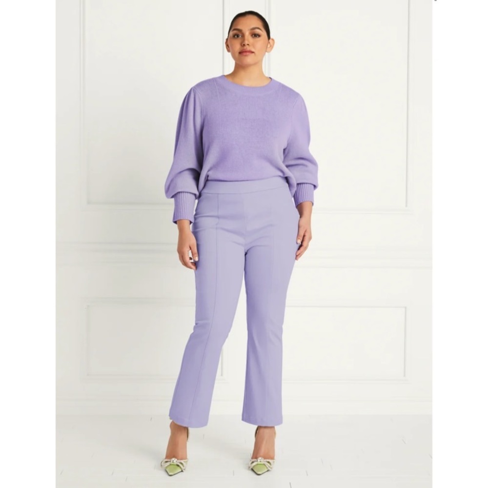 NWT Hill House Lavender Claire Structured Kick Crop Work Pant size L